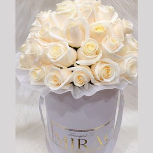 Champagne Roses White Box